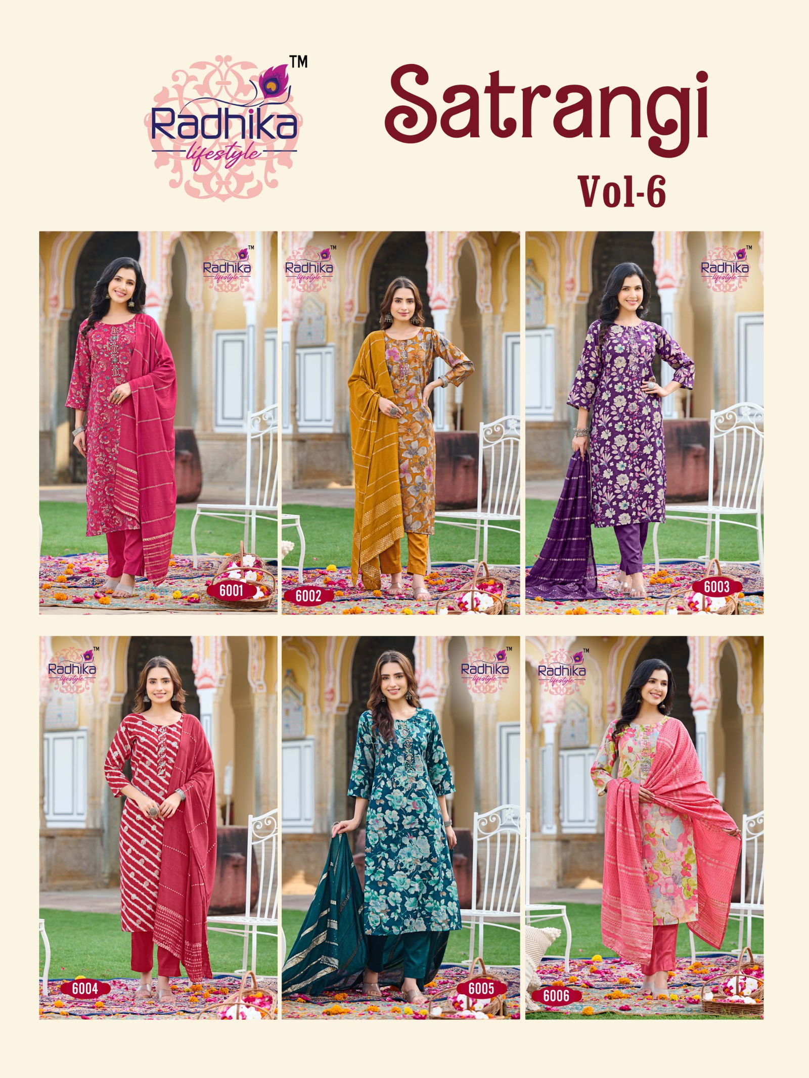 Satrangi Vol 6 By Radhika Modal Chanderi Printed Kurti With Bottom Dupatta Wholesale Online